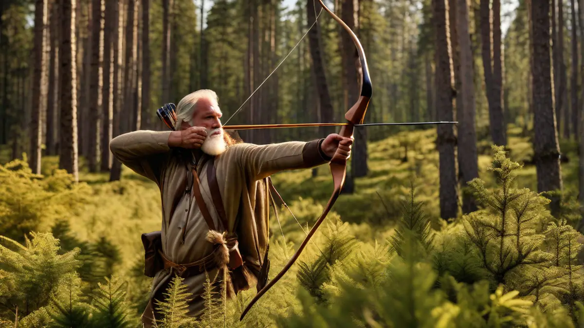 a bow and arrow for hunting