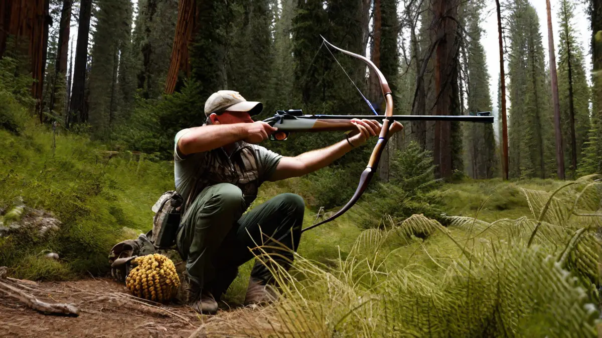 can you carry a gun while bow hunting in california